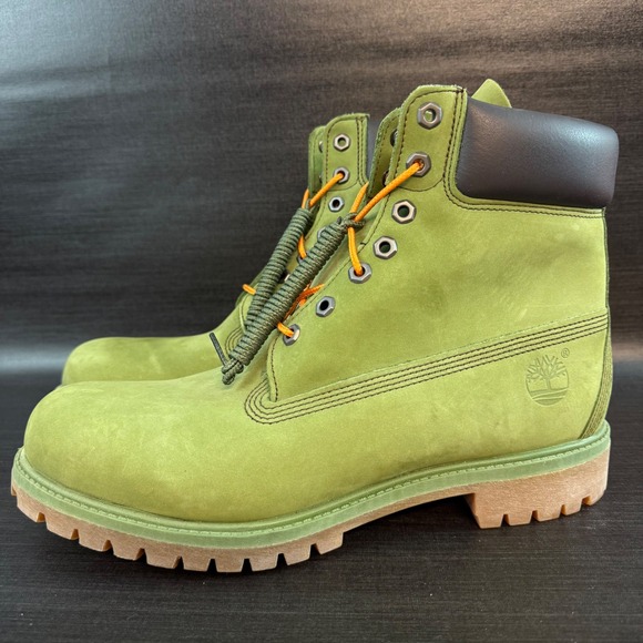 Timberland Other - Timberland 6 Inch Premium Waterproof Boots Mens 11.5 Olive Green Leather Shoes